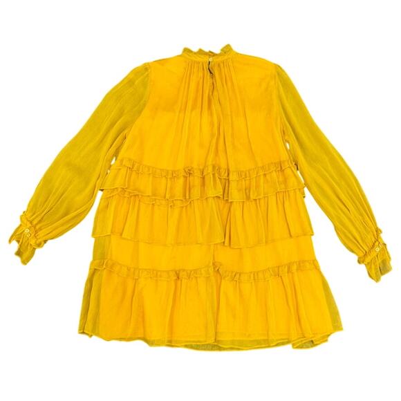 Adam Lippes x RTR Tiered Ruffle Dress in Yellow, Size US 12 - Picture 7 of 7